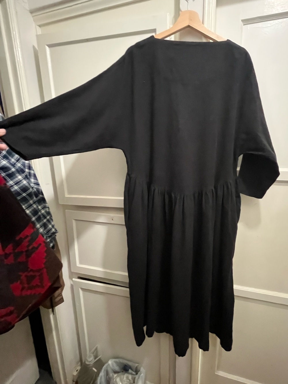 Black Crane cotton flannel tradi dress in black size XS - Picture 3 of 16